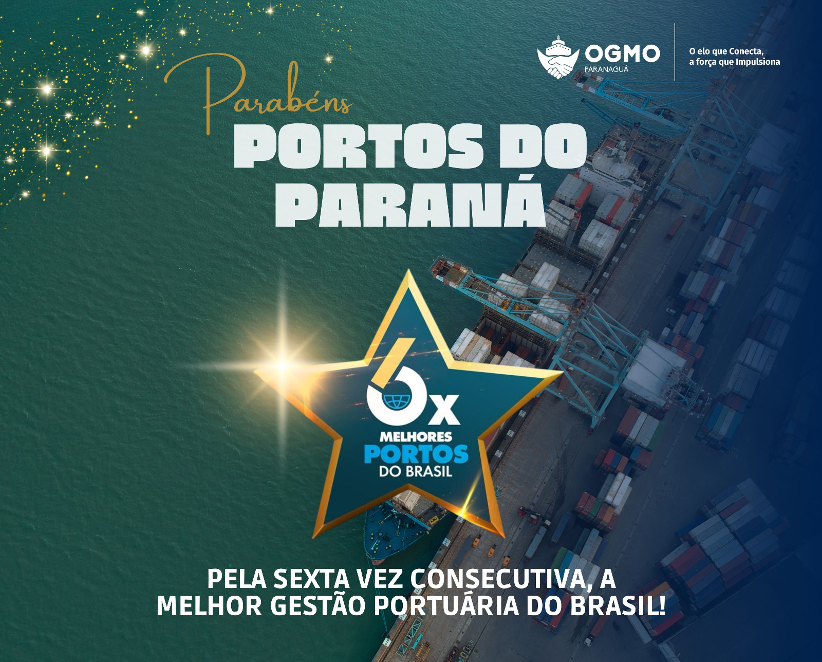 Portos do Paraná é hexacampeã do Prêmio Portos + Brasil